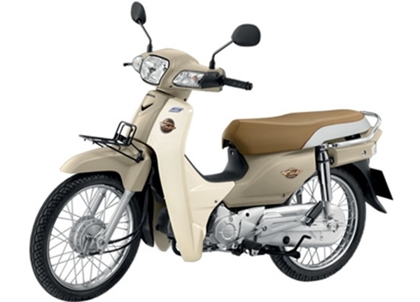 Honda Super Cub สีน้ำตาลขาว