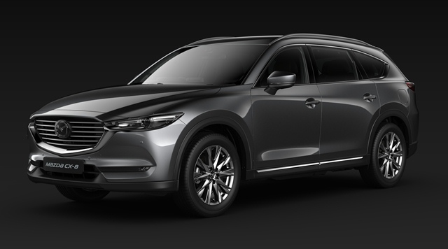 All New Mazda CX-8 สีเทา แมชชีน เกรย์ (Machine Gray)