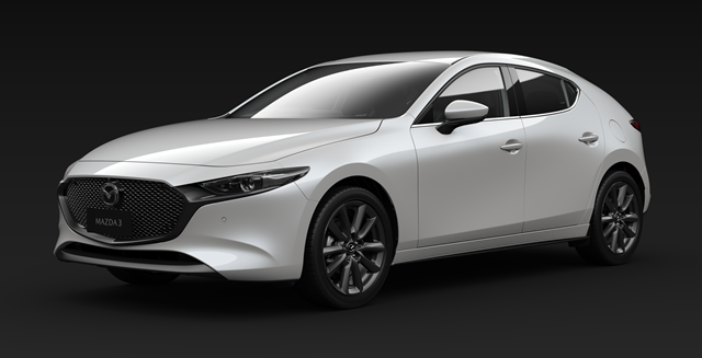 All New Mazda3 2020 สีขาว Snowflake White Pearl