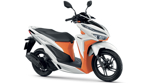 Honda Click 150i (ฮอนด้า คลิก150 ไอ) สีขาว-ส้ม