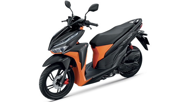 Honda Click 150i (ฮอนด้า คลิก150 ไอ) สีดำ-ส้ม