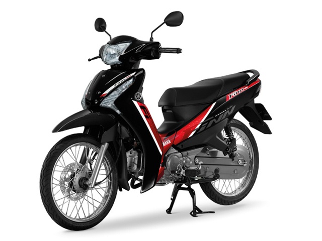 Yamaha FINN รุ่น ล้อซี่ลวด/สตาร์ทเท้า สีดำ-แดง