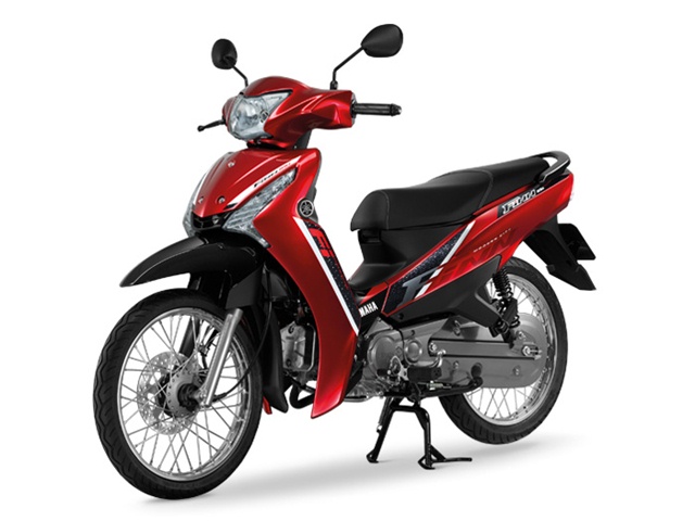 Yamaha FINN รุ่น ล้อซี่ลวด/สตาร์ทมือ สีแดง-ดำ