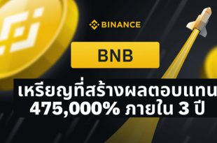 BNB (Binance Coin) เหรียญที่สร้างผลตอบแทน 475,000% ภายใน3 ปี
