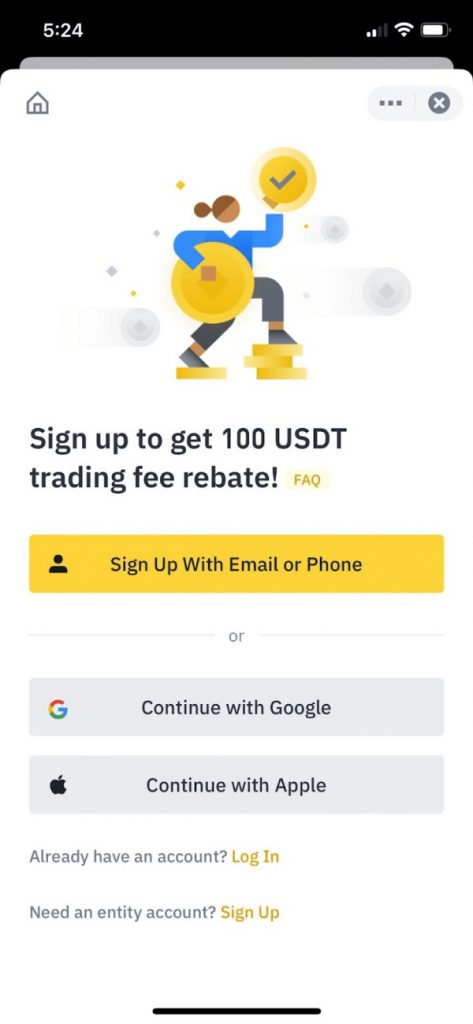 วิธีสมัคร Binance ผ่านมือถือ และขั้นตอนการยืนยันตัวตน